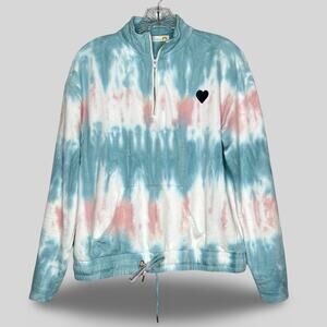 C&C California Tie Dye 1/2 Zip Pullover